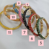 النگو میناکاری فریسایز با قفل فنری – طرح سنتی رنگارنگ