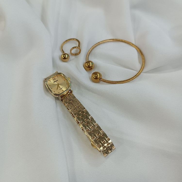 ست ساعت ، دستبند و انگشتر زنانه