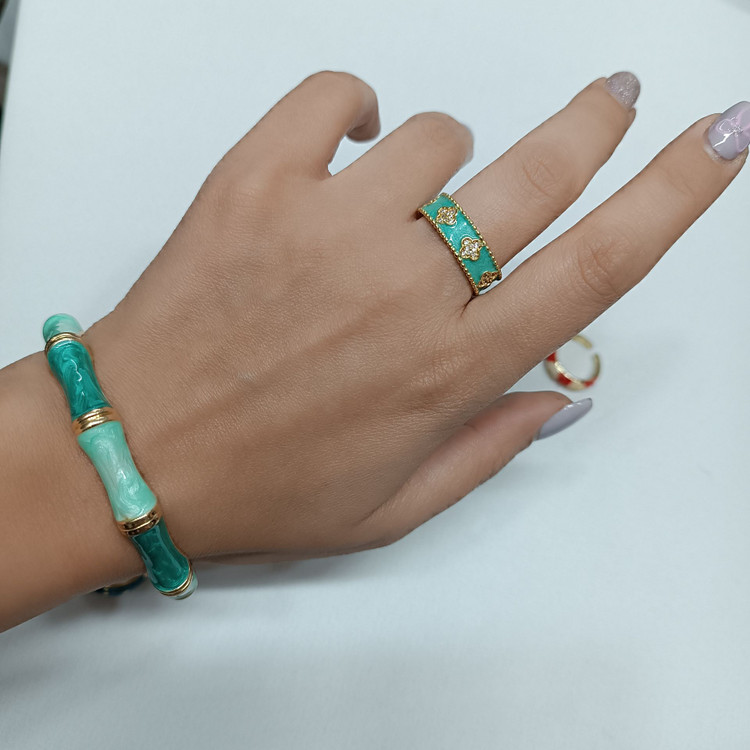 ست دستبند و انگشتر میناکاری