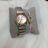 ساعت امگا با قفل پروانهای و دستبند طرح جواهر