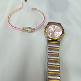 ساعت امگا با قفل پروانهای و دستبند طرح جواهر