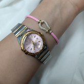 ساعت امگا با قفل پروانهای و دستبند طرح جواهر