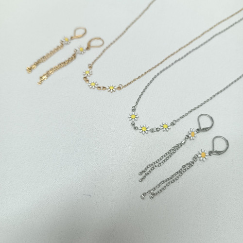 نیم ست بابونه تمام استیل